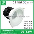 12W LED vers le bas plafonniers de lumière 4inch 5in 6in 8in TUV CE GS UL approuvé